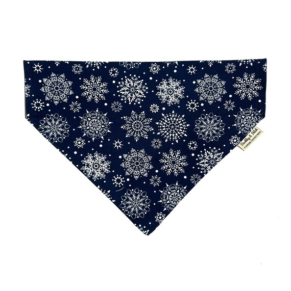 Christmas Snowflake Print Dog Bandana