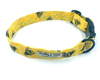 Bee Print Dog Collar