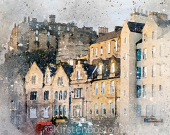 Castle from the Grassmarket, Edinburgh Picture, Edinburgh Castle Print, Edinburgh Art