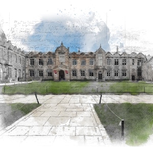 University Print, St Andrews Watercolour, St Andrews Painting, Graduation Gift