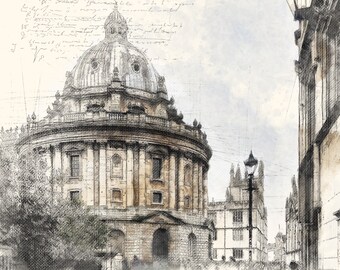 Brasenose Print, Oxford Print, University Print, Graduation Gift