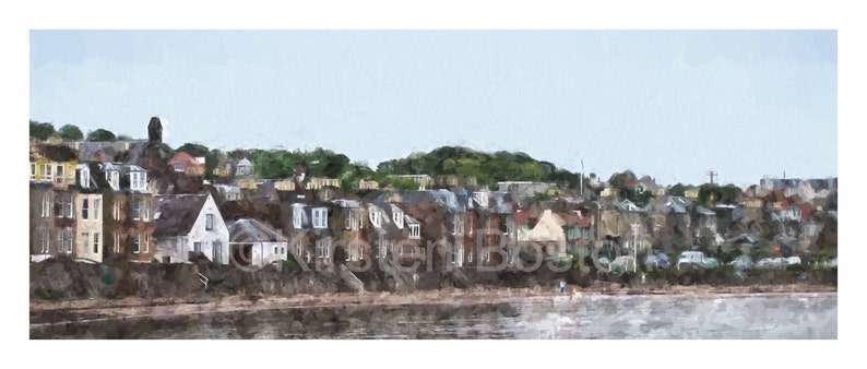 North Berwick Print, North Berwick Waterfront, North Berwick Painting, North Berwick Shore image 2