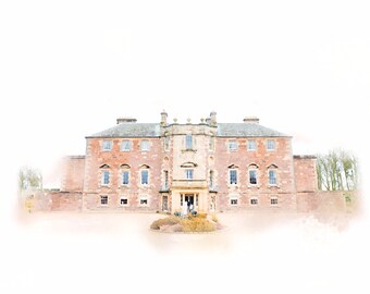 Archerfield House, Wedding Gift, Archerfield Print, East Lothian Painting