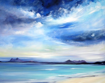 Mellon Udrigle Print, Wester Ross Painting, West Scotland Seascape, Highlands Landscape, Acrylic Seascape,