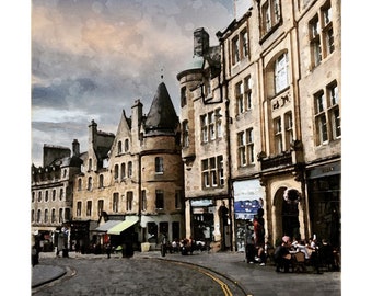 Cockburn Street Edinburgh, Edinburgh Print, Edinburgh Painting