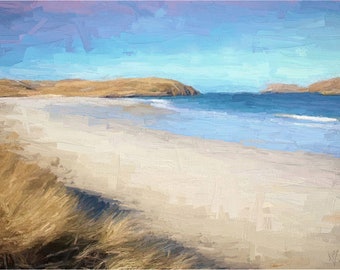 Isle of Lewis Print, Reef Beach Painting, Hebrides Print, Lewis Picture, Scottish Landscape