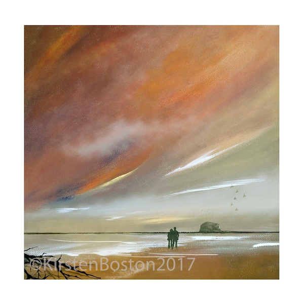 North Berwick Print, Our Favourite Place, Scottish Landscape, Scottish Seascape, North Berwick Painting