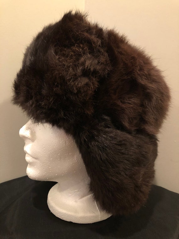 Vintage Russian Ushanka Fur Hat - Gem