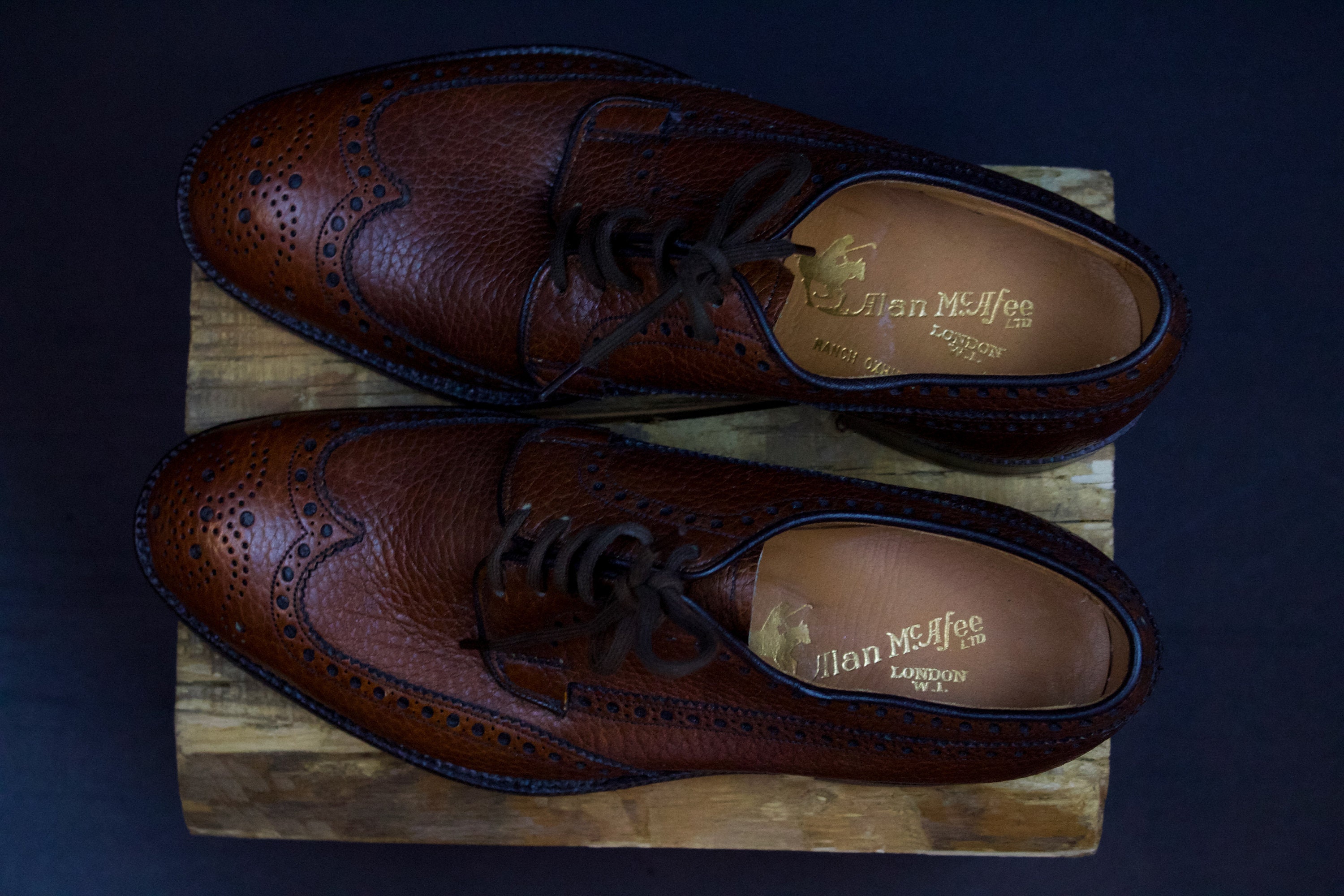 SOLD Vintage Deadstock Alan Mcafee Oxford Shoes. Made in - Etsy Canada