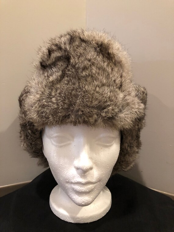 Vintage Crown Cap Rabbit Fur and Wool 