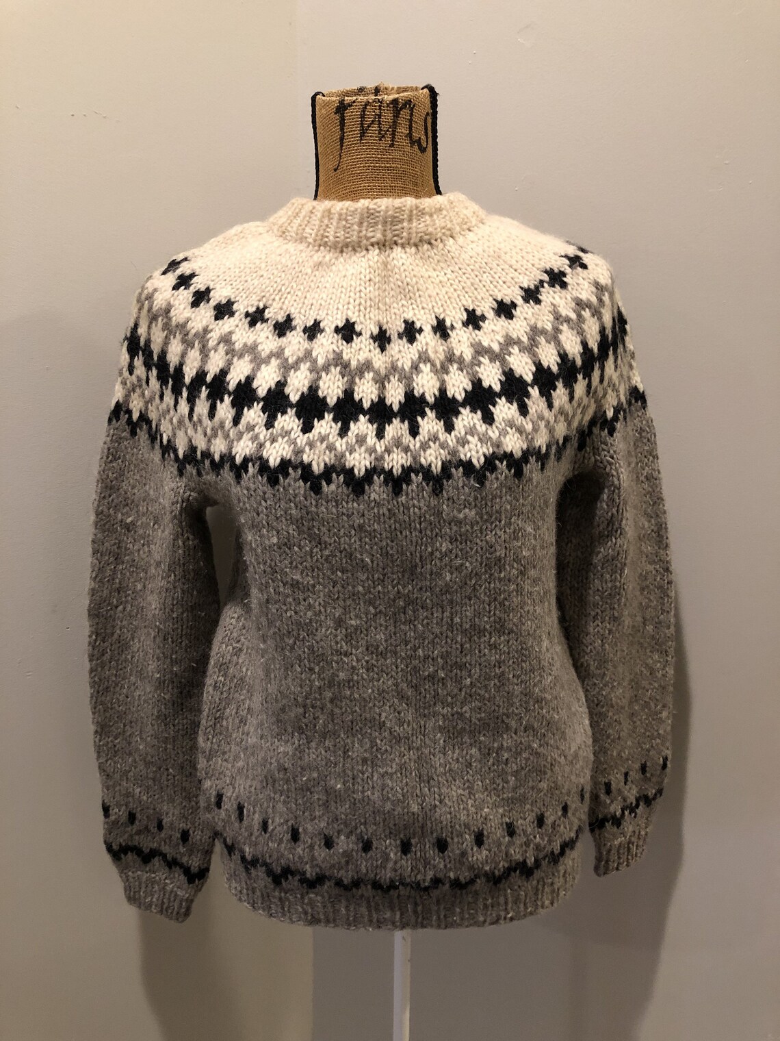 Hand Knit Wool Lopi Sweater Made in Canada | Etsy