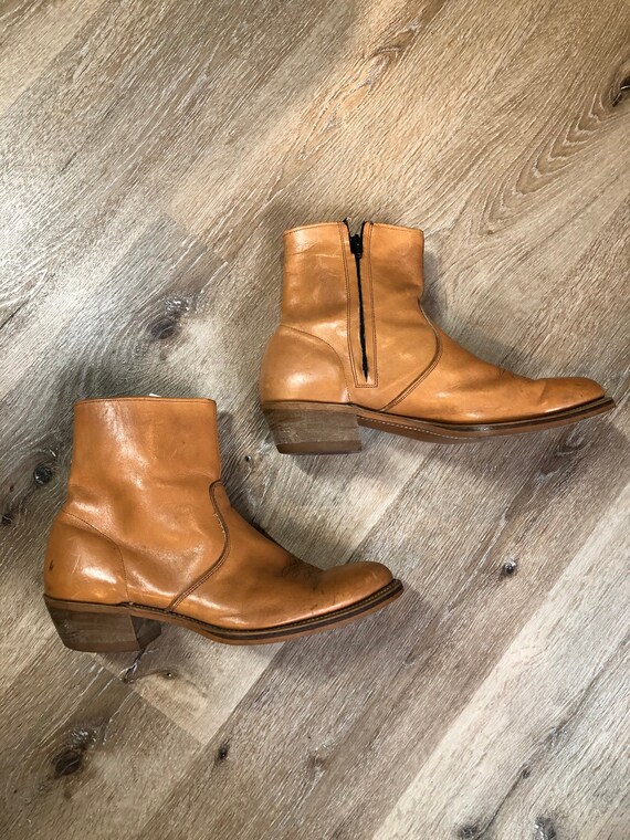 Botas cowboy cortas de cuero marrón claro US 11-12 para | Etsy México