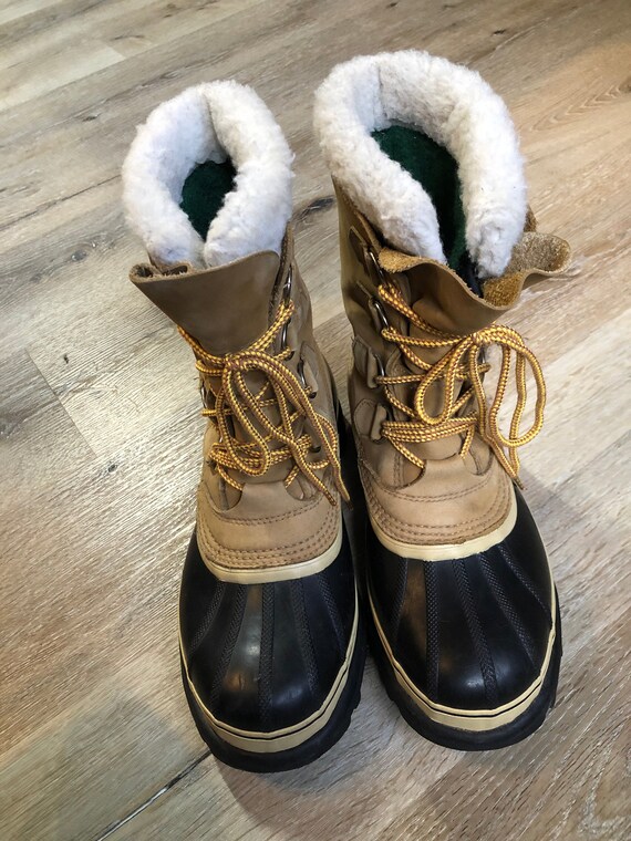 Sorel Caribou Waterproof Wool Lined Storm Boots, 8 Mens