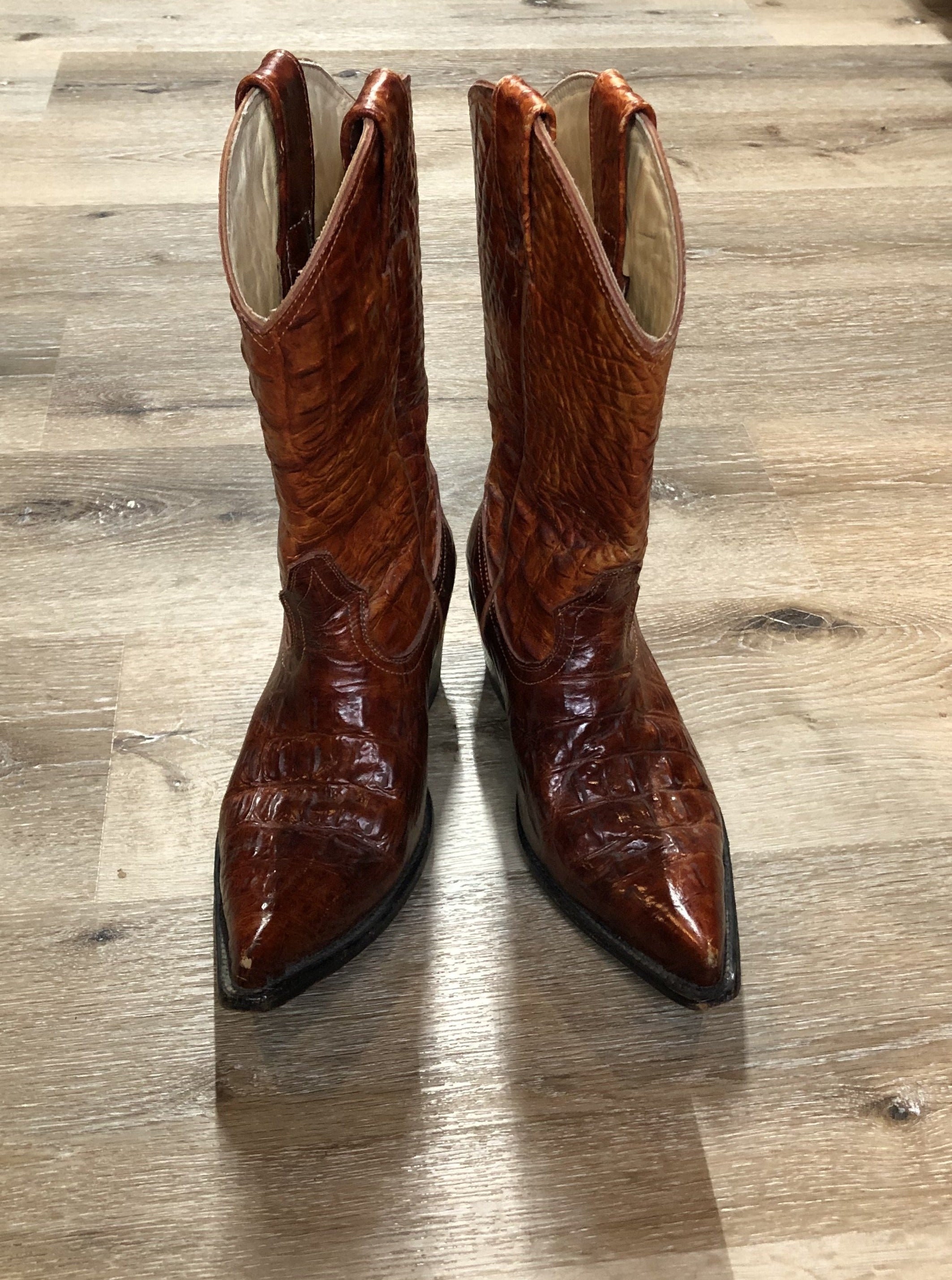 Rogers Reptile Cowboy Boots US 6 Mens 