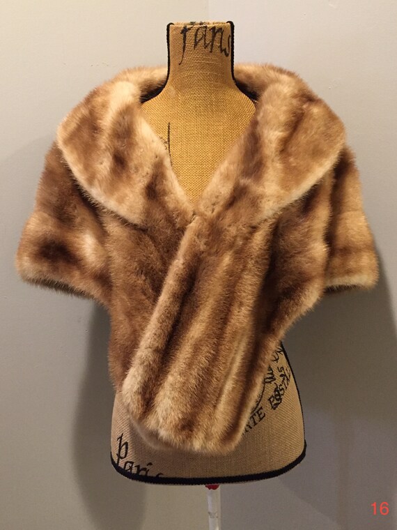 Made in USA Andre Vintage Mink Fur Caplet Stole