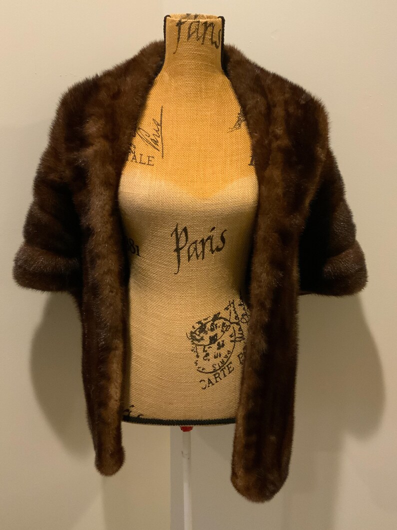Made in USA Andre Vintage Mink Fur Caplet Stole