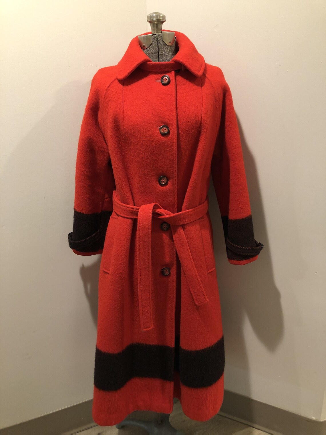 Vintage Hudsons Bay Company Red Point Blanket Coat Etsy