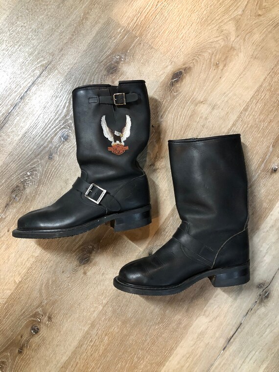 Harley Davidson Zwarte Motorlaarzen Womens 8.5 Mens 7 - Etsy Nederland