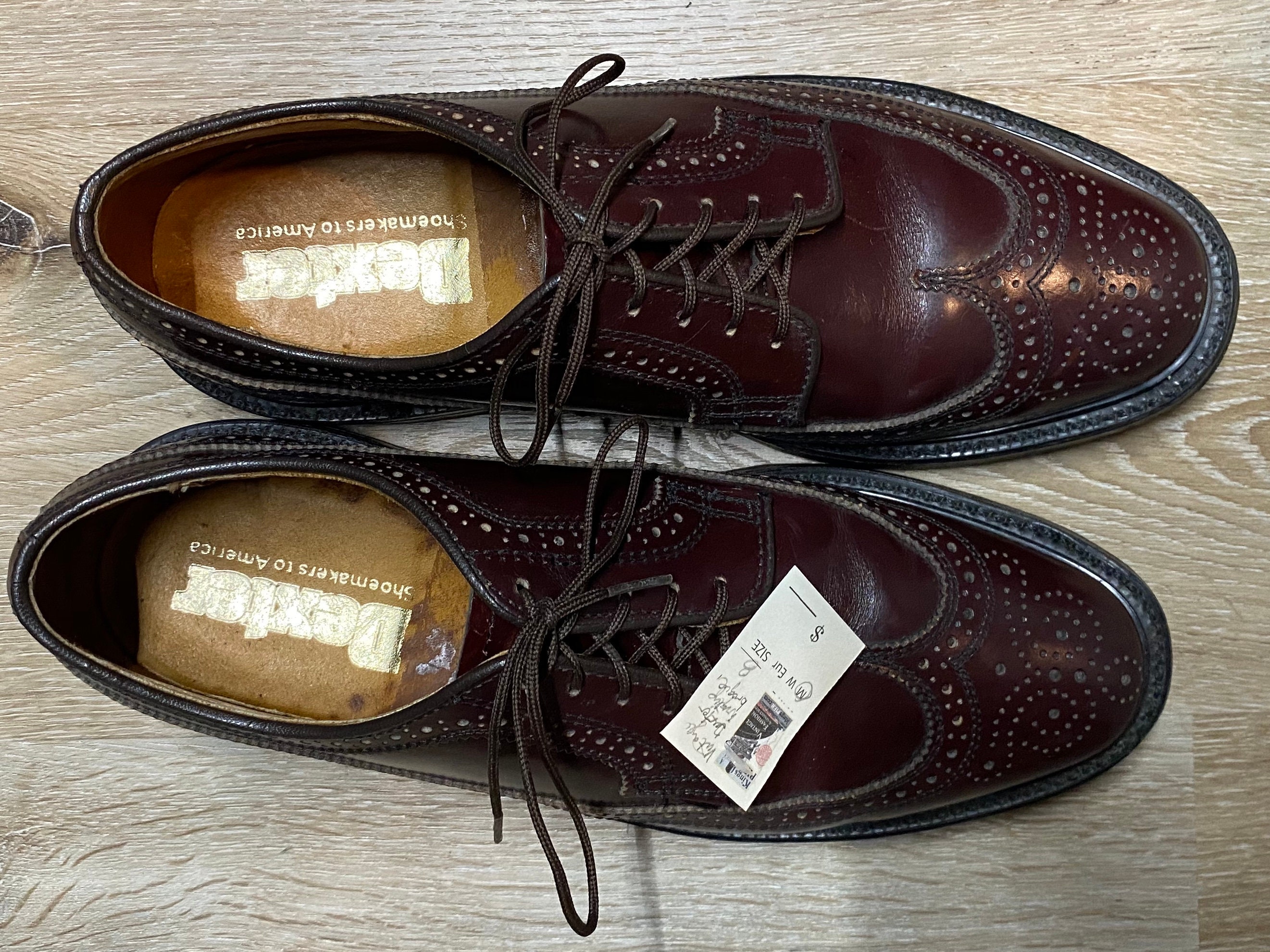 Vintage Dexter Wingtip Brogue Shoes. Made in USA. Size 8M Etsy