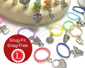 Loom Knitting Patterns 13 Stitch Markers | Random Designs - Snag Free Snug Fit - Specially Designed for Knitting Looms | by Loomahat