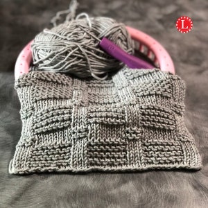 Loom Knitting MUSTER: Die Blöcke Maschenmuster flach und in der Runde mit Video-Tutorial | LoomaHut
