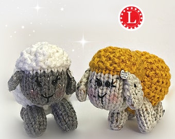 Loom Knitting PATTERNS Loom Knit Tiny Sheep | Toys Doll Amigurumi Tiny Dolls | Includes Link to Video Tutorial | Loomahat