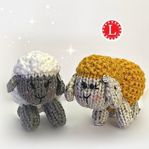 Loom Knitting PATTERNS Loom Knit Tiny Sheep | Toys Doll Amigurumi Tiny Dolls | Includes Link to Video Tutorial | Loomahat