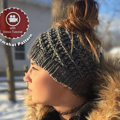 Loom Knitting Patterns Hat 2 two Spiral Slouchy and Messy Etsy