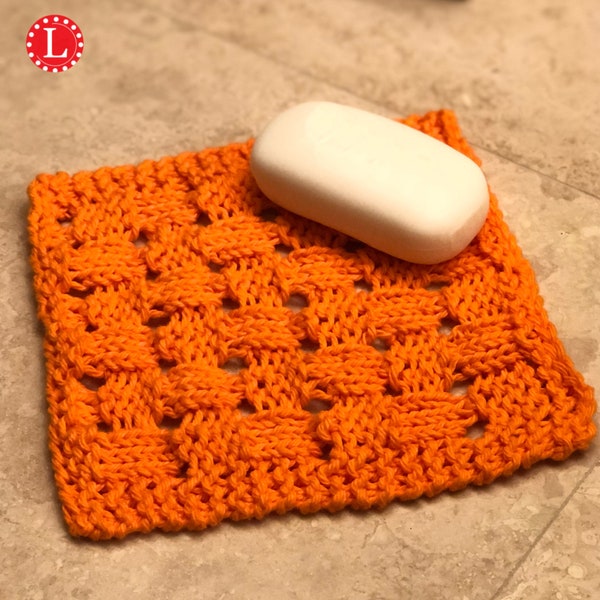 Looms Knitting Patterns Dishcloth / Washcloth  / Dish cloth / Bath towel | Acorn Stitch Eyelet with Video Tutorial by Loomahat