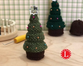 Loom Knitting PATTERN Christmas Tree with Step by Step Video Tutorial | Ornament | Holidays by Loomahat