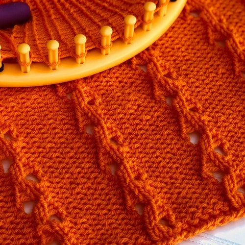 Loom Knitting PATTERNS Open Lace Stitch Pattern Etsy