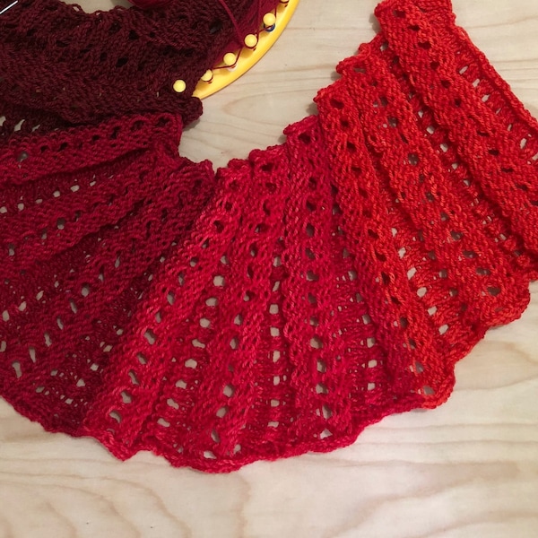 Loom Knitting Stitch PATTERN : The Large Double Eyelet Rib Stitch with Video Tutorial by Loomahat