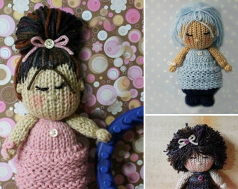 Loom Knitting PATTERN Cupcake Skirt Doll on 24 peg loom.  Video Tutorial by Loomahat