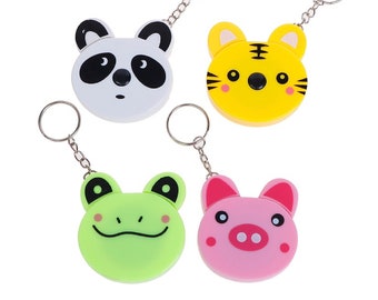 Cute Animal Pet Novelty Retractable Tape Measure 60 inches / 150cm Yellow and Black Tiger Cat ,  Pink Pig ,  Green Frog,  White Panda Bear