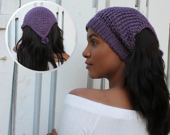 Loom Knitting Patterns Headband Ear Warmer Messy Bun Hat. Includes Video Tutorial. For Large or Extra Large Round Knitting Looms | Loomahat