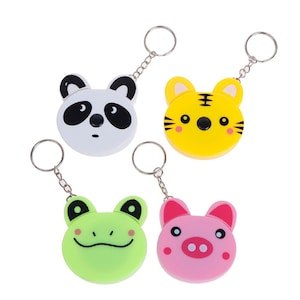 Cute Animal Pet Novelty Retractable Tape Measure 60 inches / 150cm Yellow and Black Tiger Cat ,  Pink Pig ,  Green Frog,  White Panda Bear