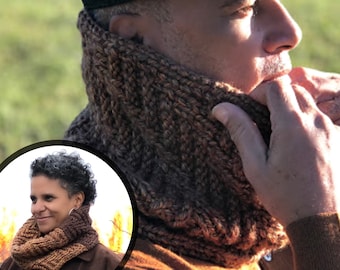 Padrões de tricô em tear para cachecóis e golas - masculinos e femininos com link para tutorial em vídeo passo a passo | Loomahat
