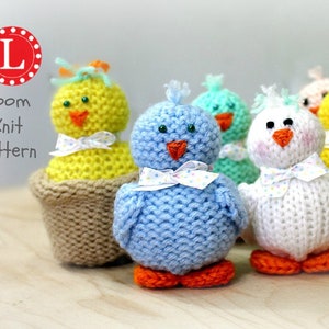 Loom Knitting PATTERNS Tiny Chicks Amigurumi Toys | Loom Knit Toy Pattern | Knit Baby Gifts Shower | Includes Video Tutorial by Loomahat