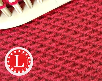 Loom Knitting PATTERNS : The Chinese Wave Stitch Pattern Flat and in the Round with Video Tutorial  | LoomaHat