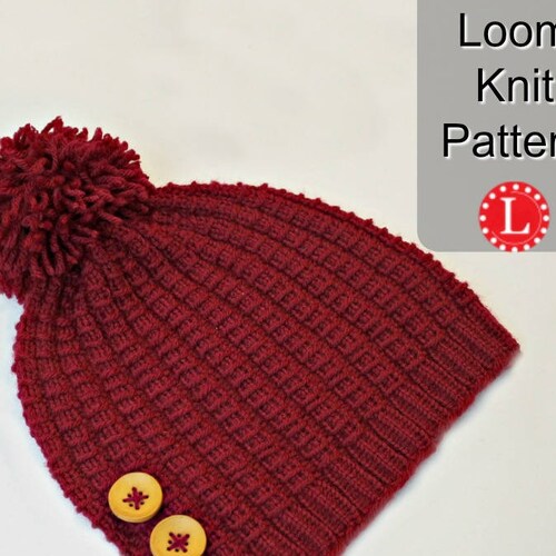 Loom Knitting PATTERNS Santa Hat Slouchy Beanie for Men or Etsy UK