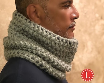 Patrón para tejer una bufanda tipo cuello en telar – Punto grueso texturizado (Videotutorial)
