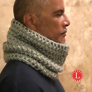 Loom Knitting PATTERNS Cowl Scarf - Mens and Women with Link to Step by Step Video Tutorial | Loomahat