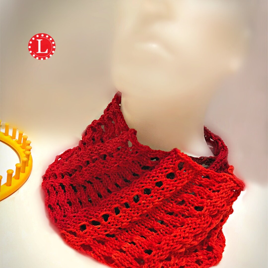 Loom Knitting PATTERNS Infinity Scarf With Link to Step by Step Video ...
