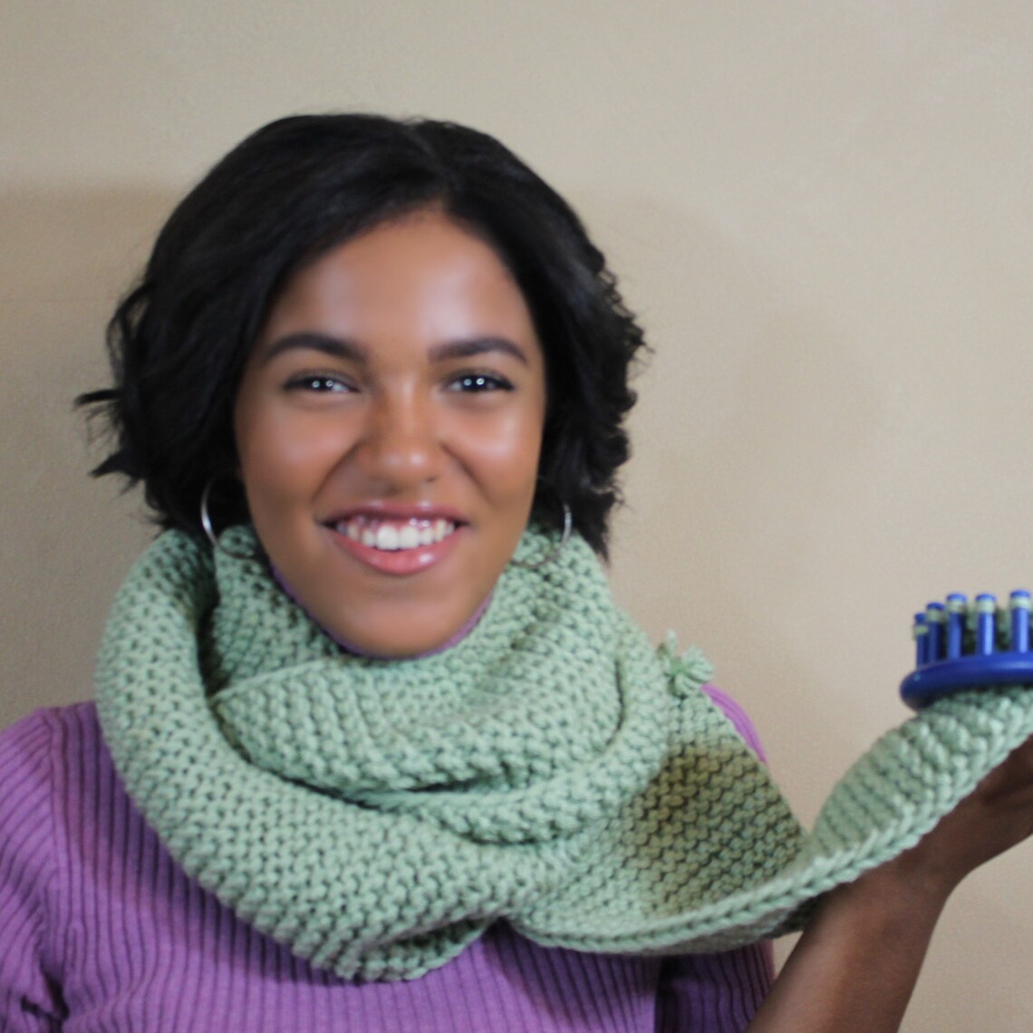Loom Knit PATTERNS Scarf Beginner Easy With Step by Step Video Etsy