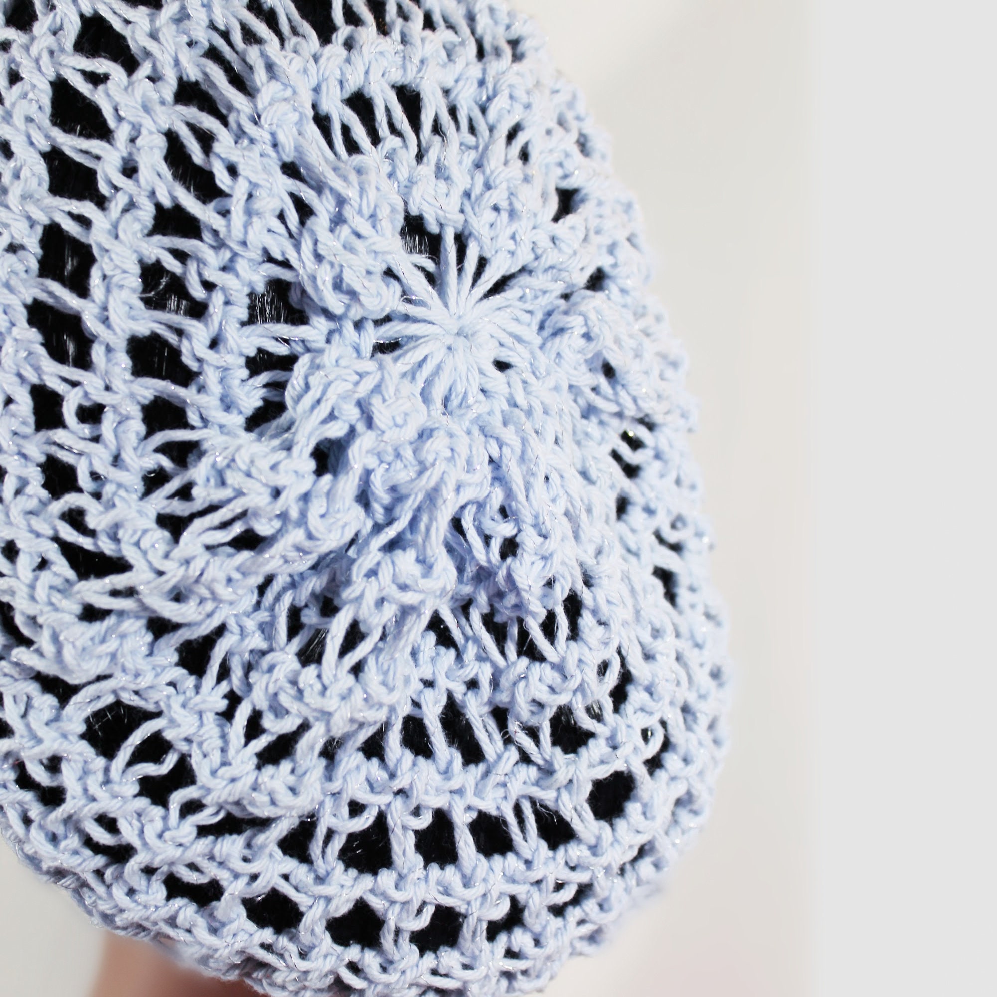 Loom Knitting Pattern (with Video Tutorial) Slouchy Hat Snood Hairnet ...