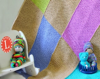 Loom Knitting PATTERNS Blanket Baby - Use small 24-peg loom -  Includes Video Tutorial by Loomahat
