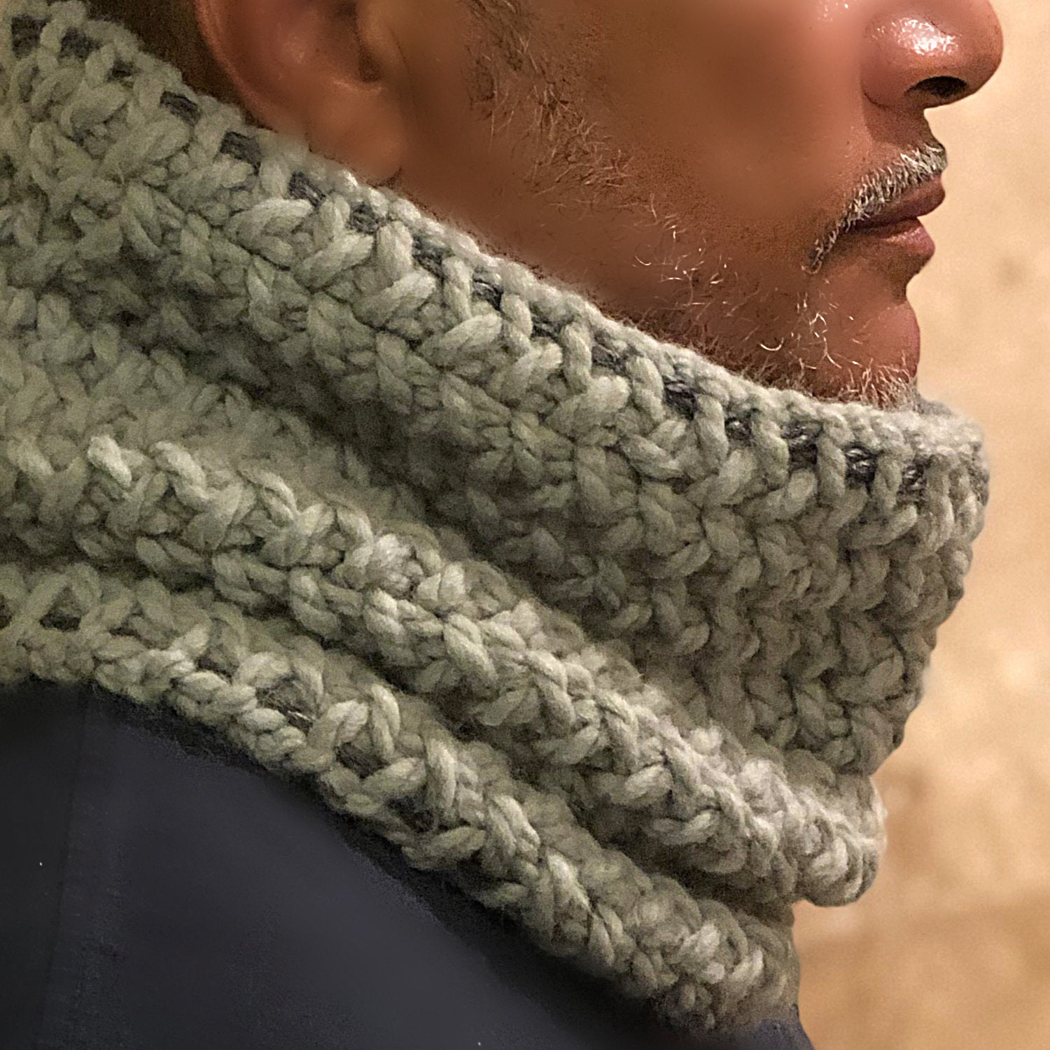 loom knit mens scarf