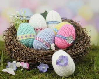 Patrón de huevos de Pascua tejidos a telar - Incluye videotutorial paso a paso de Loomahat