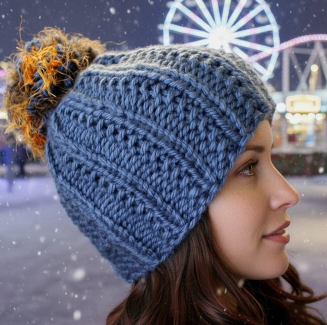 Knitting Loom Hat PATTERN (with Video Tutorial) Farrow Stitch Hat ...