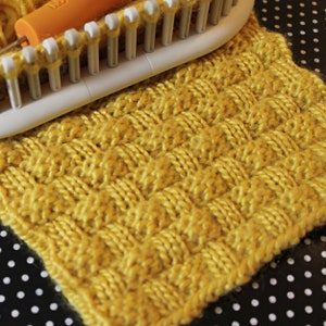 Loom Knitting Stitch Pattern The Basketweave Stitch with Video Tutorial